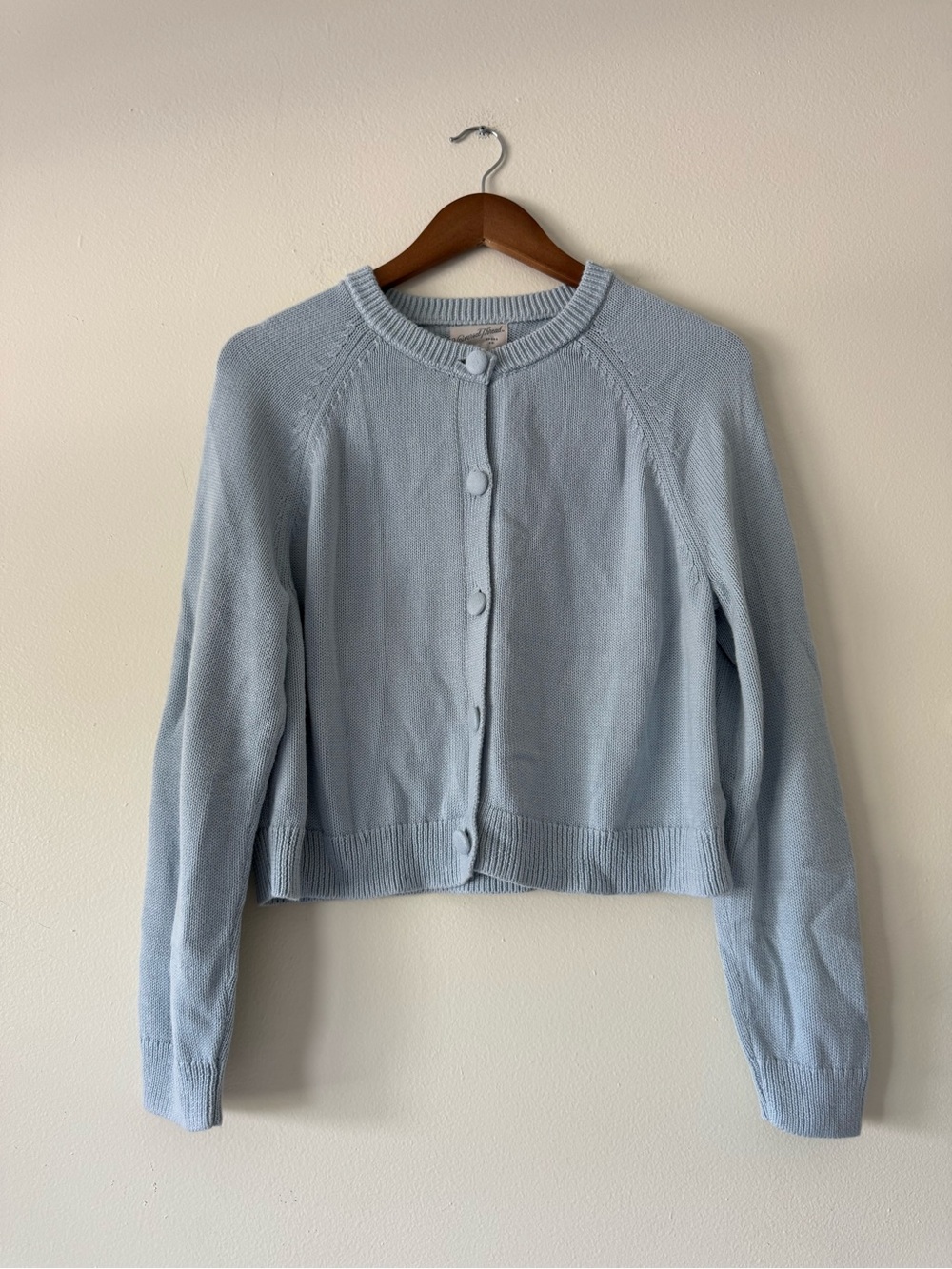 Universal Thread Light Blue Button-Front Knit Cardigan 100% Cotton